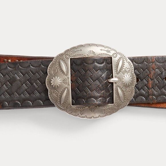 RRL Double RL Silver-tone Brass Concho Buckle - Picture 11 of 16